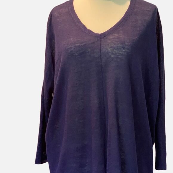 Eileen Fisher Size Small Blue Lightweight Oversized Sweater New 0130 - Picture 1 of 9